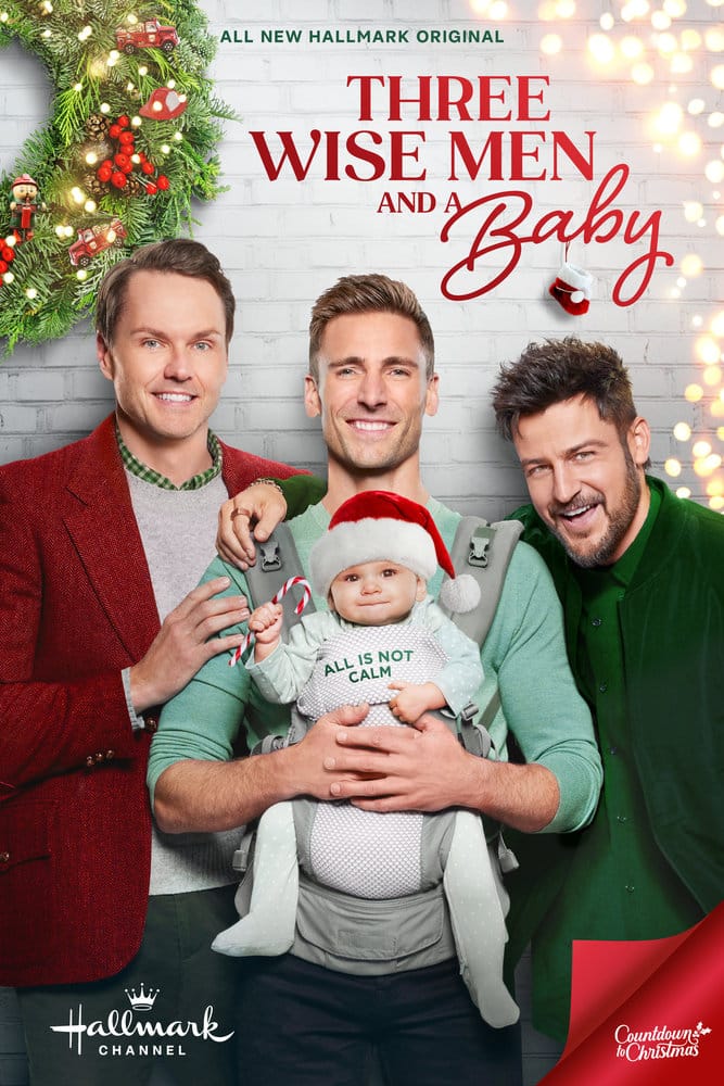 Three Wise Men and a Baby movie poster (Hallmark Channel - 2022) | Girls Gone Hallmark review the highly anticipated "Three Wise Men and a Baby" which premiered on Hallmark Channel on November 19, 2022.