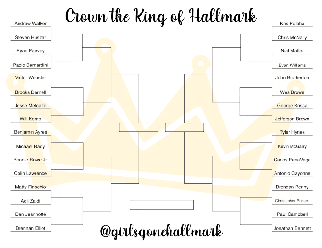 crown the king of christmas free printable bracket