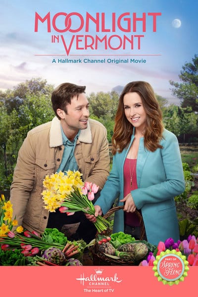 Moonlight in Vermont Hallmark movie poster | Lacey Chabert and Carlo Marks star in a spring Hallmark movie from 2017.