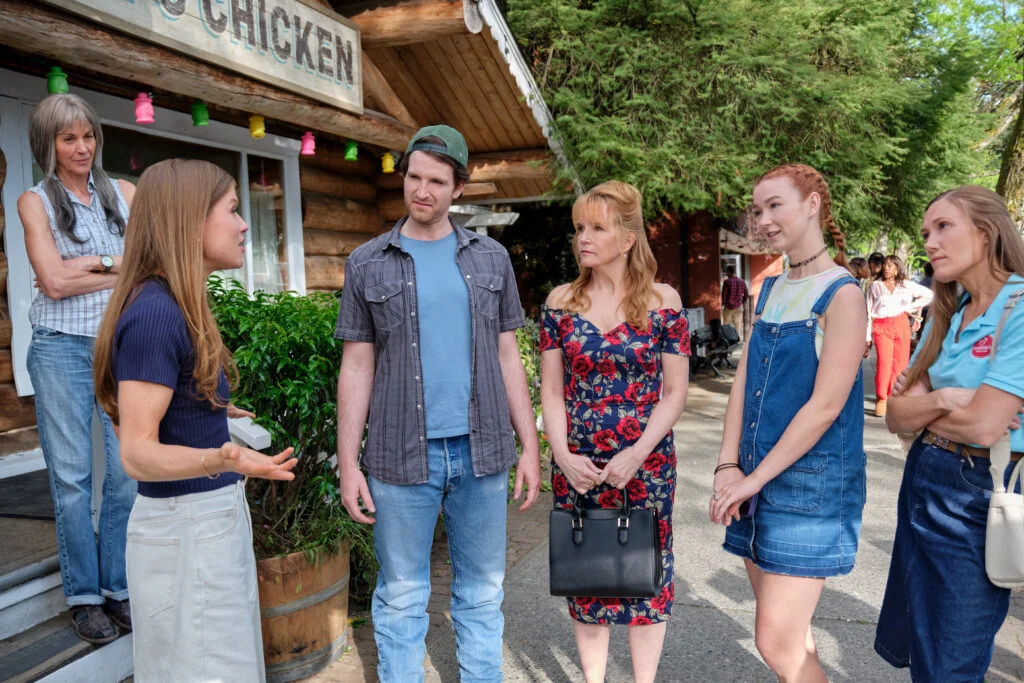 The Chicken Sisters on Hallmark+ is a heartfelt family drama set in the fictional town of Merinac, Kansas. Based on the bestselling novel by KJ Dell'Antonia, this series brings to life the rivalry between two sisters who inherit competing family-owned fried chicken restaurants. With humor, charm, and a dash of hometown nostalgia, The Chicken Sisters explores themes of family loyalty, community, and the challenges of forgiveness. Hallmark+ captures the spirit of small-town life, making this series a warm and relatable addition to its lineup.