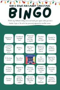 Hallmark Christmas Bingo Card - FREE! Download and play along while watching any Hallmark Christmas movie.