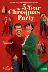 The 5-Year Christmas Party movie poster | Hallmark Christmas Movie | Starring Katie Findlay and Jordan Fisher.