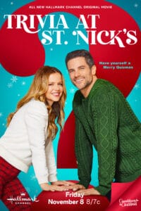 Trivia at St. Nick's movie poster| Girls Gone Hallmark reviews Hallmark's Countdown to Christmas movie "Trivia at St. Nick's" starring Brant Daugherty and Tammin Sursok.