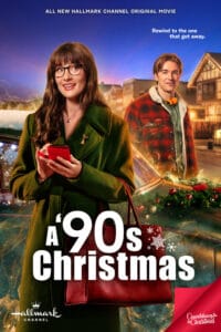 A '90s Christmas movie poster | Hallmark Countdown to Christmas 2024 | Starring Eva Bourne and Chandler Massey