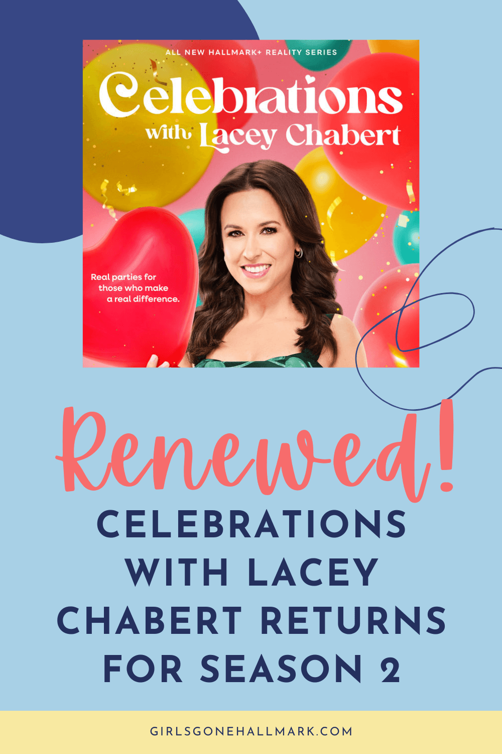 Celebrations with Lacey Chabert Season 2 premieres Sept. 15 on Hallmark Channel. Stream Season 1 now on Hallmark+