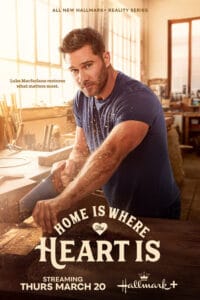 Luke Macfarlane trades acting for woodworking in Home Is Where the Heart Is, Hallmark+’s heartfelt home renovation show premiering March 20! #Hallmark+ #HallmarkPlus #LukeMacfarlane
