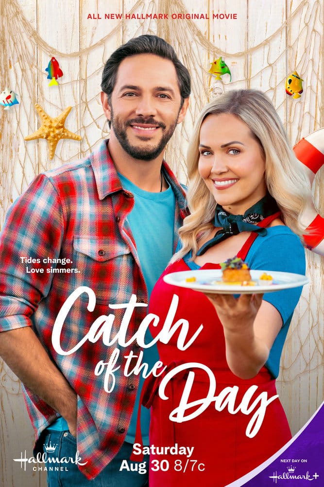 Hallmark’s Catch of the Day follows Sophie, a chef-to-be who returns home, rekindles an old flame, and discovers love may be the real catch Stars Michael Rady and Emilie Ullerup. #HallmarkChannel