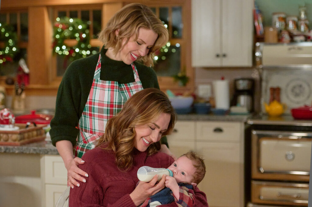 The Christmas Baby 2025 Hallmark Channel Countdown to Christmas Movie starring Ali Liebert and Katherine Barrell