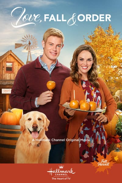 Love, Fall and Order movie poster | Hallmark fall themed movie starring Erin Cahill and Trevor Donovan.