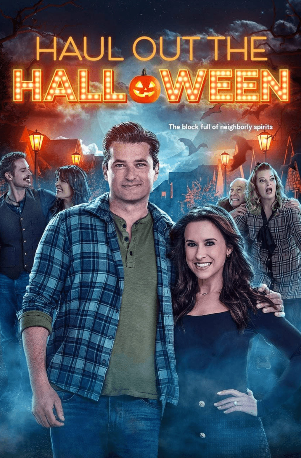Haul Out the Halloween movie poster (Hallmark 2025) | Haul Out the Halloween movie poster (Hallmark 2025) | Haul Out the Halloween brings festive fun to Evergreen Lane as Lacey Chabert and Wes Brown lead Hallmark’s spookiest celebration yet.