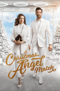 Two angels with opposite styles unite soulmates and find love themselves in A Christmas Angel Match, starring Meghan Ory and Benjamin Ayres.