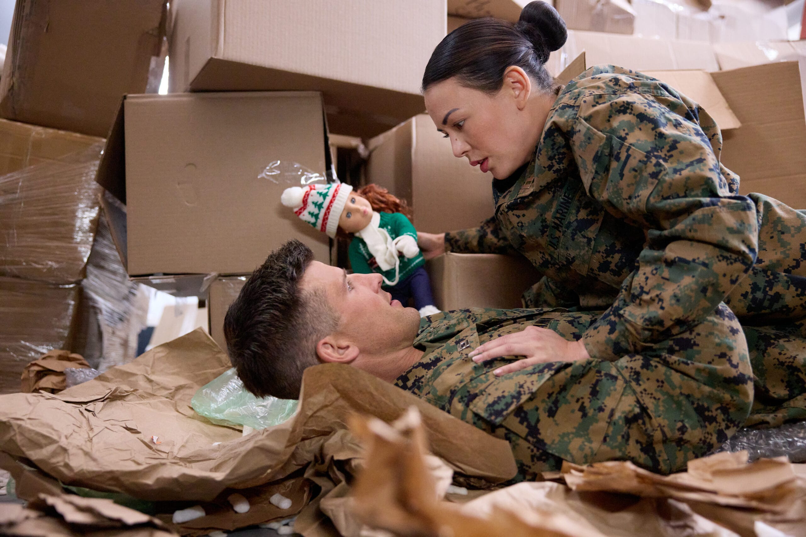 Christmas on Duty (Hallmark Channel - 2025) movie poster | 
Former rivals must join forces to save Christmas during a snowstorm on base. Christmas on Duty stars Janel Parrish and Parker Young. #CountdownToChristmas