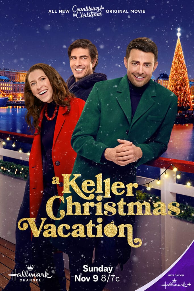 A Keller Christmas Vacation Hallmark movie poster | Set sail with Girls Gone Hallmark! Our review of A Keller Christmas Vacation drops Nov 13. Expect laughs, family drama, and festive feels. #countdowntochristmas #hallmarkchannel