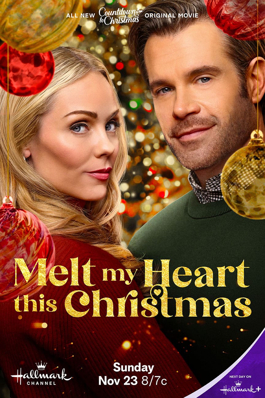 Melt My Heart this Christmas movie poster (Hallmark Channel - 2025) | Girls Gone Hallmark reviews Melt My Heart This Christmas, a story about glass blowing creativity, mentorship, and finding your place at a festive holiday market. #HallmarkChannel #CountdownToChristmas