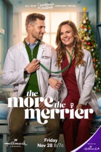 The More the Merrier movie poster (Hallmark Channel - 2025) | Girls Gone Hallmark reviews The More the Merrier, the holiday movie starring Rachel Boston and Brendan Penny. #CountdownToChristmas #MerryThanksgivingWeekend