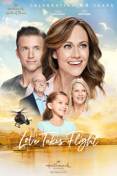 Love Takes Flight movie poster (Hallmark 2019) | Looking for hallmark movies like Signed, Sealed, Delivered? These heartfelt picks share found family, purpose, and emotional depth POstables love.
