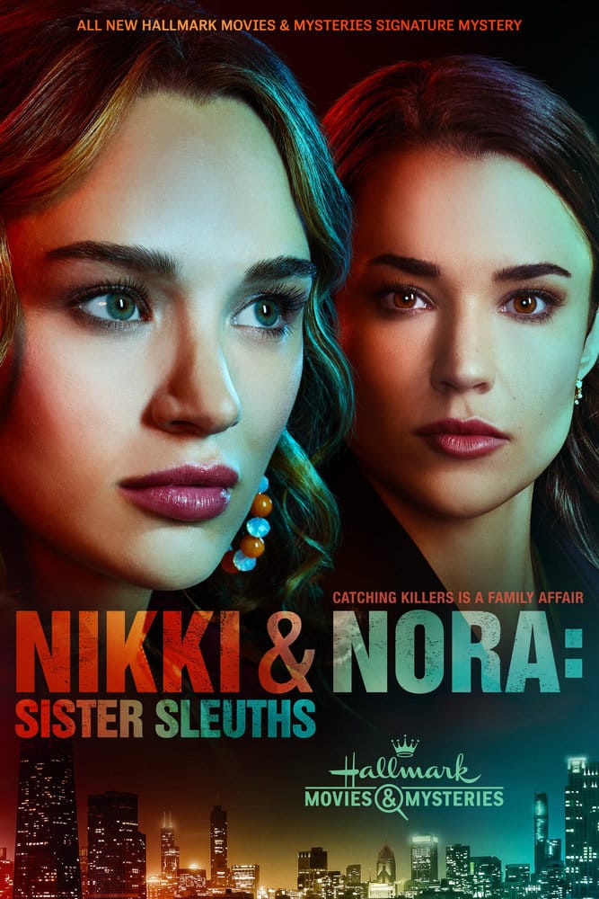 Nikki & Nora: Sister Sleuths movie poster | Looking for hallmark movies like Signed, Sealed, Delivered? These heartfelt picks share found family, purpose, and emotional depth POstables love.